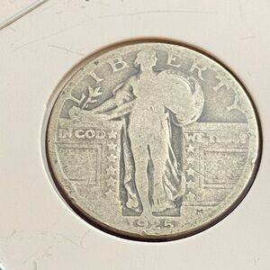 Antique 1925 Standing Liberty Quarter 90% SILVER